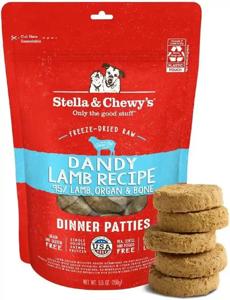 stella-chewys-freeze-dried-raw-dinner-patties-beef-recipe-high-protein-grain-free-puppy-dog-food-perfect-for-picky-eaters-25-oz