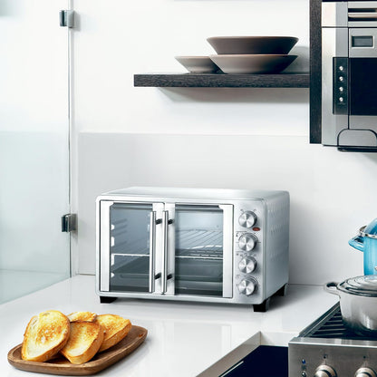31.7 Liter French Door Multi-Function Electric Toaster Oven with Broil, Bake and Toast Functions8