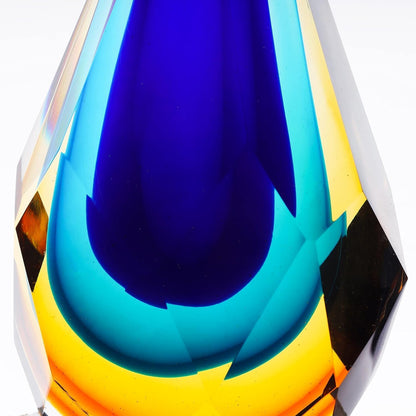 Hand-Blown Glass Sculpture Glass Decor Murano-Style Glass Statue and Figurine Wonderful Gift, Blue and Green Color8