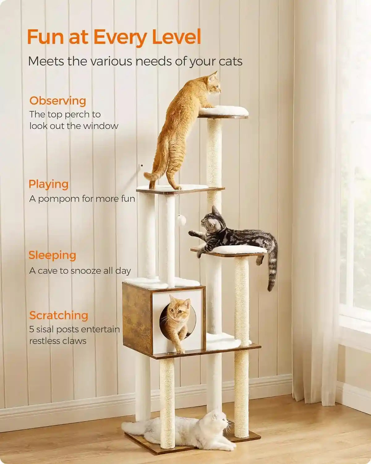 feandrea-cat-tree-64-6-inch-modern-cat-tower-multi-level-condo-with-5-scratching-posts-perch-washable-removable-cushions-cave-rustic-brown-upct166x01