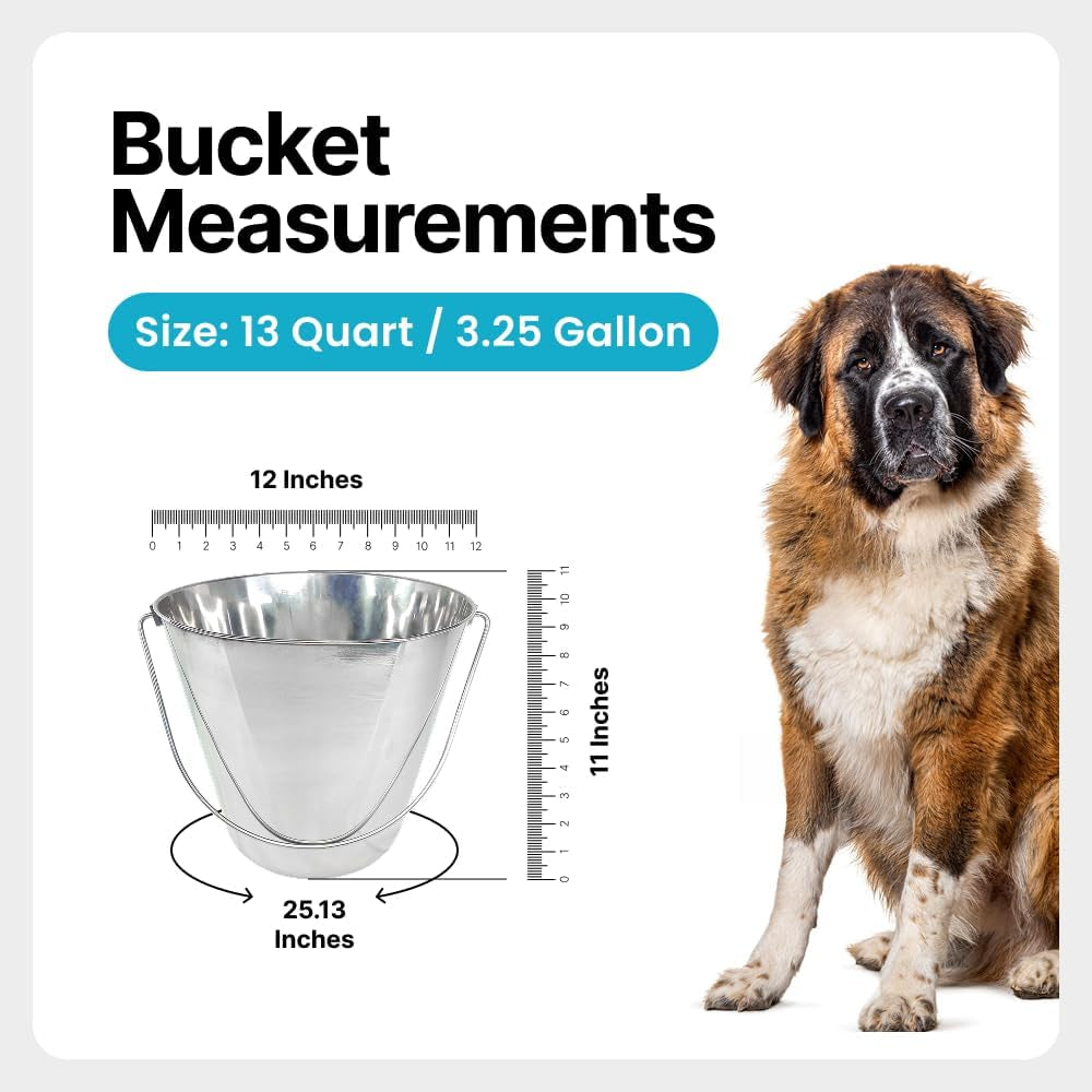 3-gallon-stainless-steel-bucket-heavy-duty-flat-side-metal-bucket-for-feeding-watering-pets-livestock-cleaning-perfect-for-crates-kennels-cages-hang-on-fences-13-quart