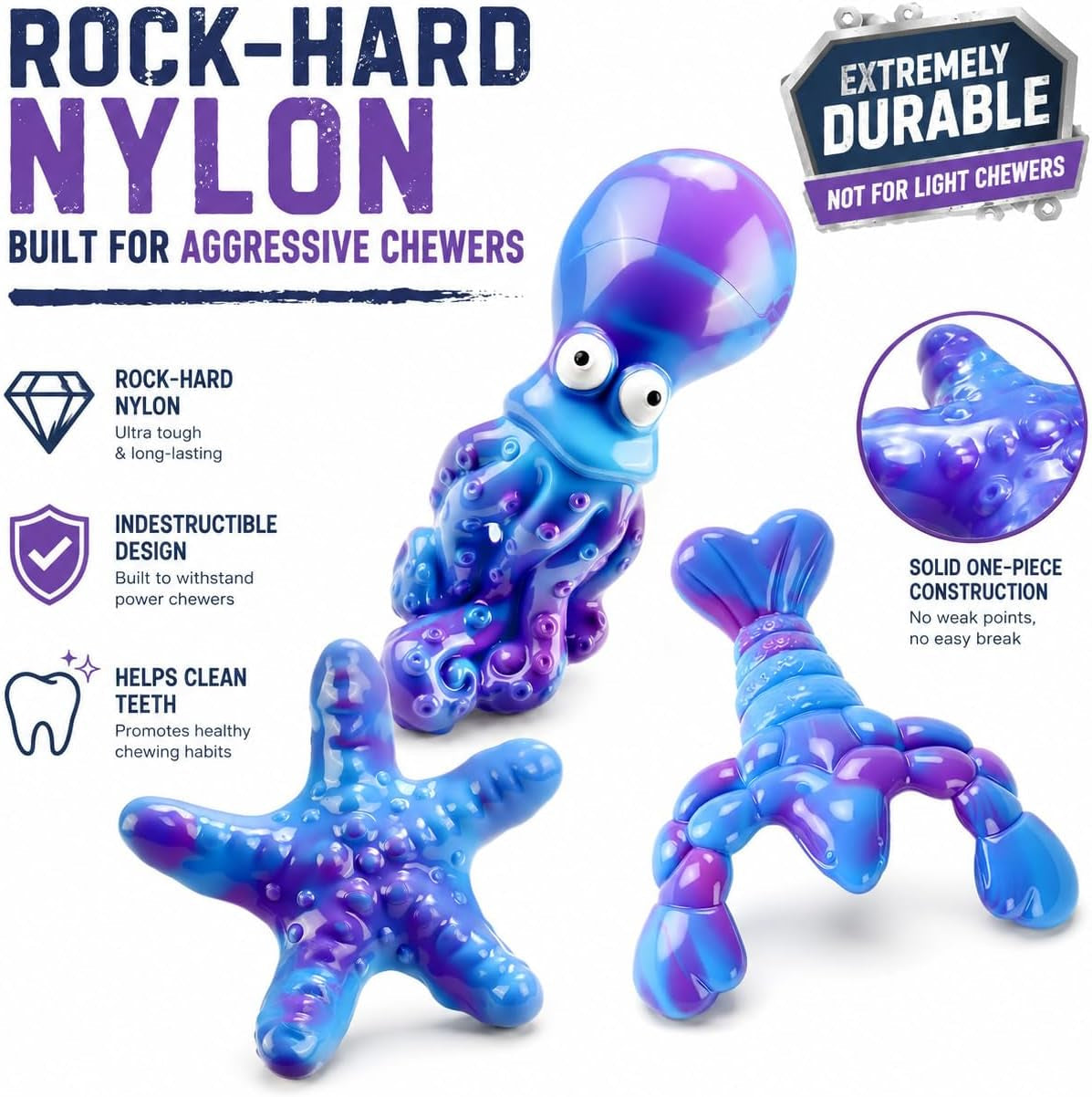 oceanbone-3-pack-rock-hard-nylon-dog-chew-toys-for-aggressive-chewers-indestructible-dog-toys-bacon-flavor-chew-bones-for-large-dogs-20-90-lbs-heavy-duty-long-lasting-keeps-dogs-busy-xl-ocean