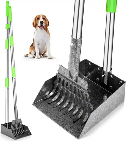 TOOGE Pooper Scooper, Dog Pooper Scooper Long Handle Stainless Metal Tray and Rake for Medium Small Dogs Heavy Duty Pet Supplies to Use for Grass, Dirt or Gravel1