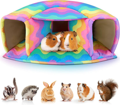 Unicorn Catcher Washable Guinea Pig Hideout Large Cozy Bed for Small Pets | Warm Plush Pet House Featuring a Semi-Closed Design for Hamsters Chinchillas and Bunnies to Sleep in Secure Comfort10