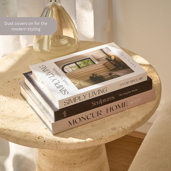 Decorative Coffee Table Books for Home Décor Accents Bookshelf Decor with Real Blank Pages and Removable Covers Set of 3 Mid Century Modern Fake Books for Decoration Room Decor Aesthetic6
