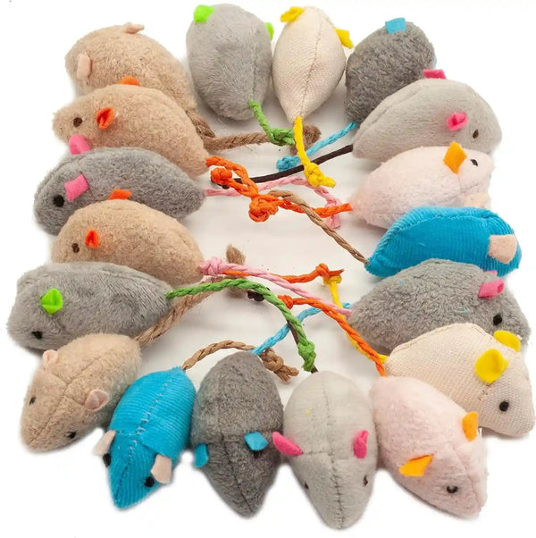 Fashion'S Talk Cat Mice Toy 18-Pack Plush Catnip-Filled Mice Toys for Indoor Cats - Realistic Design, 9 Assorted Colors, 2 of Each, Value Pack5