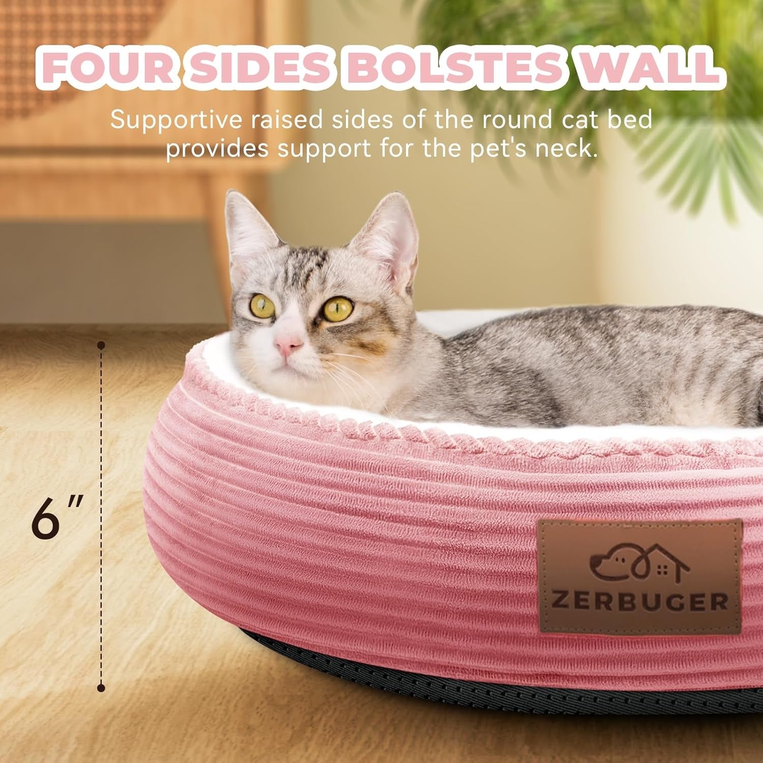 zerbuger-20in-washable-cat-beds-for-indoor-cats-round-donut-pet-bed-for-cats-small-dogs-puppy-kitten-anti-slip-bottom-calming-bed-gift-pink