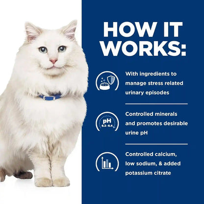 HILL'S PRESCRIPTION DIET C/D Multicare Stress Urinary Care Dry Cat Food | #1 Veterinarian Recommended, Chicken Recipe, 4 Lb. Bag5