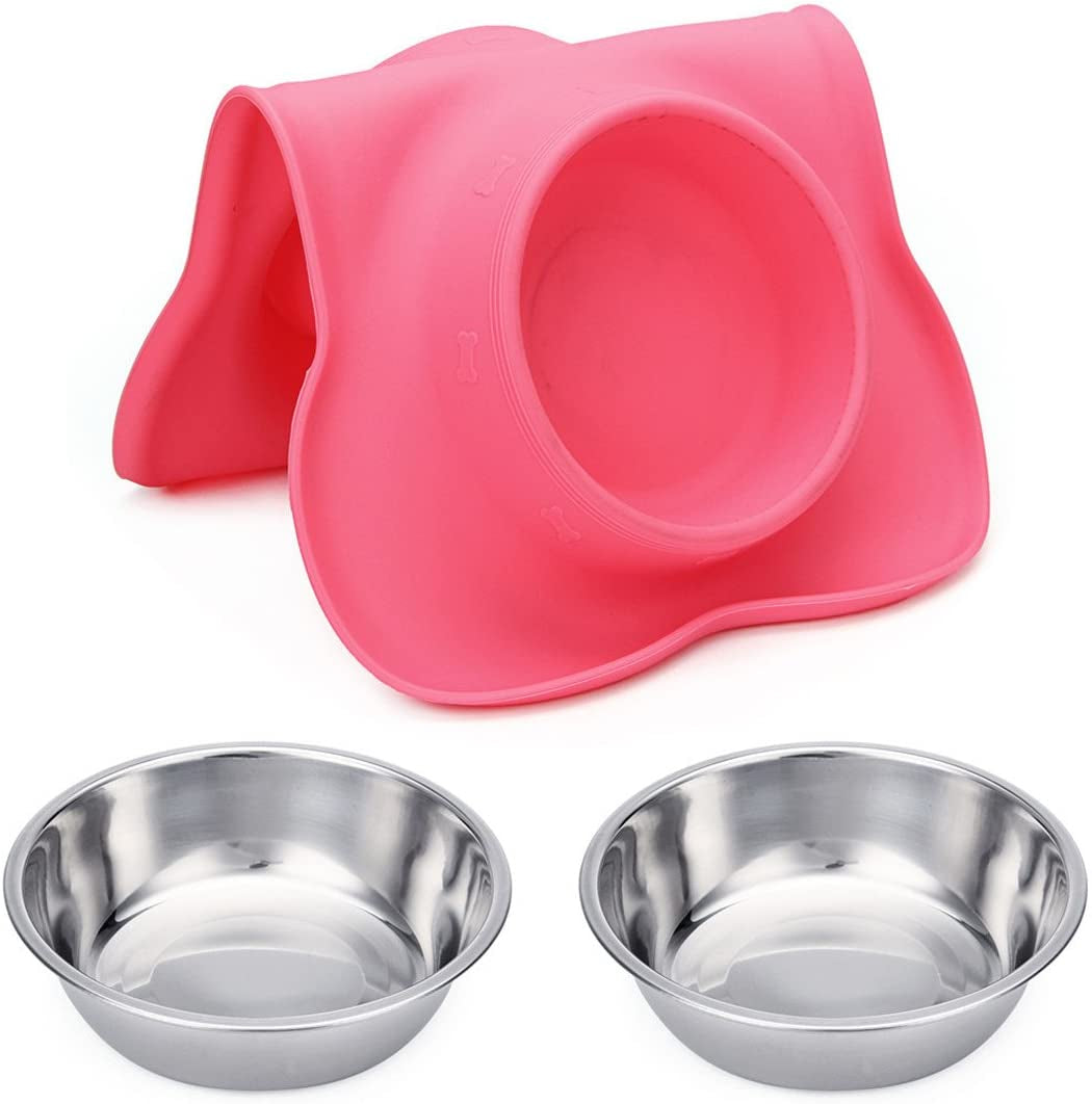 hubulk-pet-dog-bowls-2-stainless-steel-dog-bowl-with-no-spill-non-skid-silicone-mat-pet-food-scoop-water-and-food-feeder-bowls-for-feeding-small-medium-large-dogs-cats-puppies-s-pink