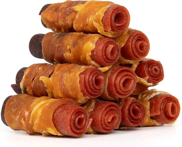 MON2SUN Dog Treats, 3 Inch Rawhide-Free Chicken, Duck & Beef Rolls,21.16 Oz | Easy-To-Digest Texture, Suitable for Small Dogs, Daily Reward Use, Made with Real Meat13