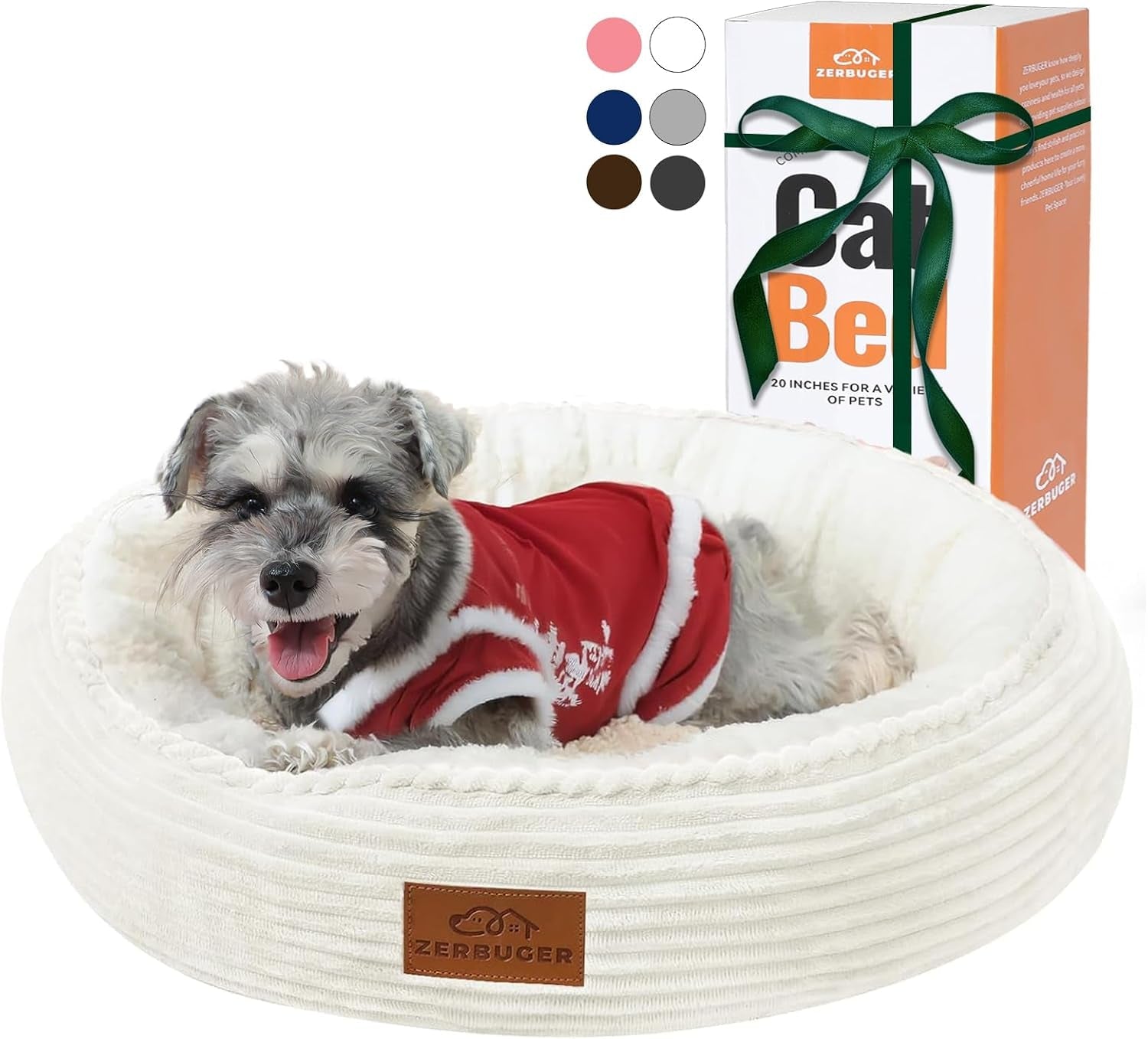 zerbuger-20in-washable-cat-beds-for-indoor-cats-round-donut-pet-bed-for-cats-small-dogs-puppy-kitten-anti-slip-bottom-calming-bed-gift-pink