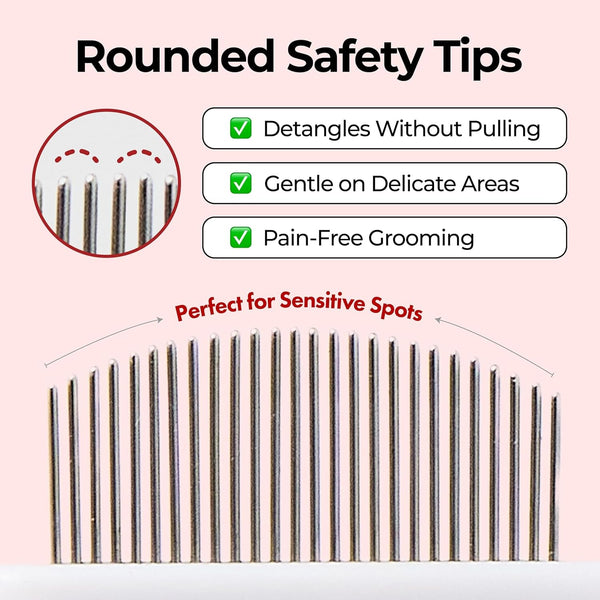 JAYU PET Facial Grooming Comb | Dog Eye Combs, Stress-Free Eye Gunk Remover for Dogs & Cats, Pet Facial Brush, Cat Grooming Kit5