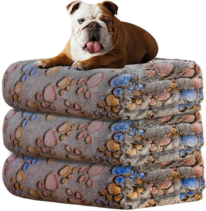 Rezutan Dog Blankets for 3 Pack Large Medium Pet Cat, Soft Fuzzy Washable Blanket, Comfort Flannel Suitable for Dogs Kennels & Beds, Sofas, Furniture, Gifts Puppy Essentials, 41 X 31 Inch, Black25