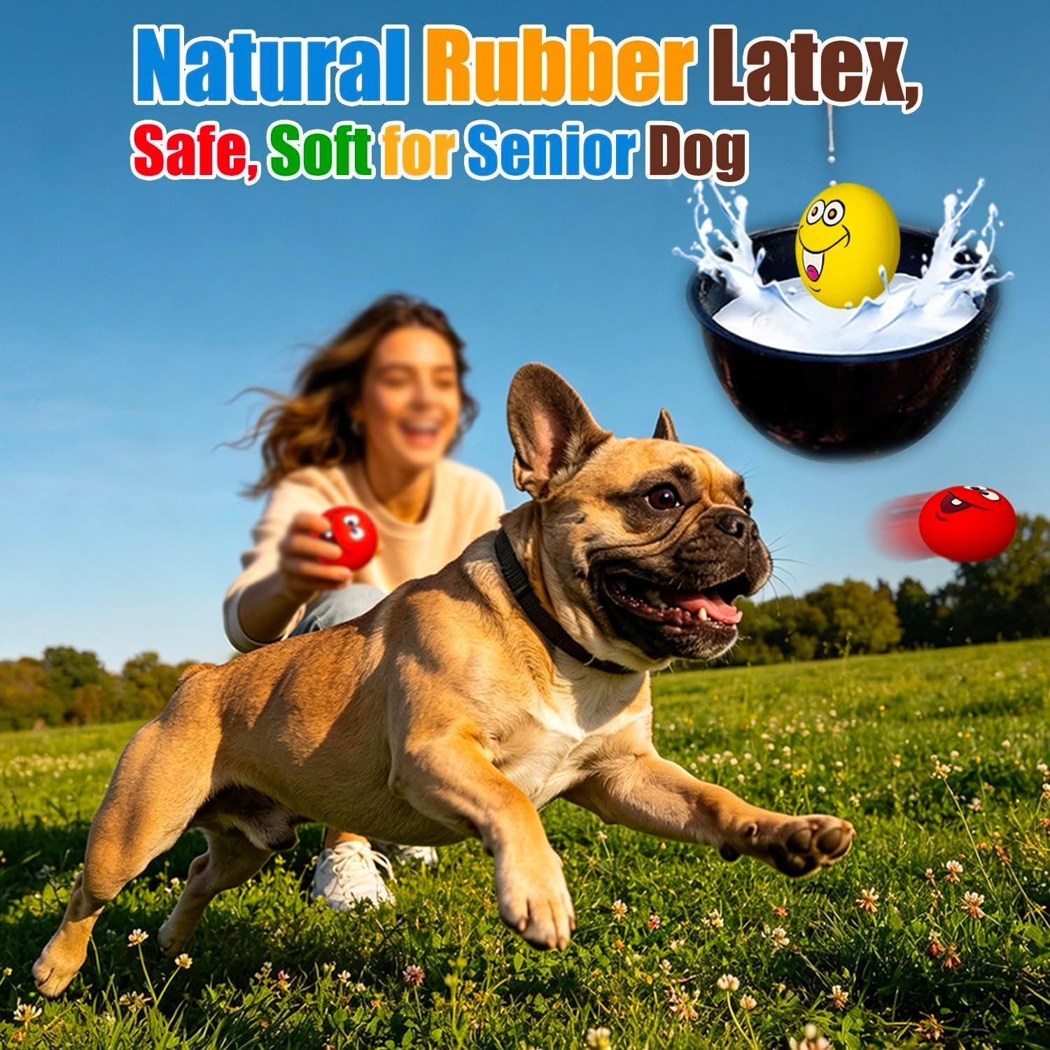 holysteed-latex-squeaky-dog-toys-for-small-dogs-mini-breed-2-2-flat-ball-2-2x2-2x1-3-flat-squeaky-balls-6pcs-soft-small-dog-toys-chewing-squeak-toy-smile-face-fetch-puppy-pet-toy-with-squeaker