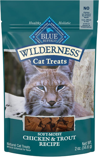 Blue Buffalo Wilderness Soft Cat Treats, Made with Natural Ingredients, Chicken & Trout Recipe, 2-Oz Bag11