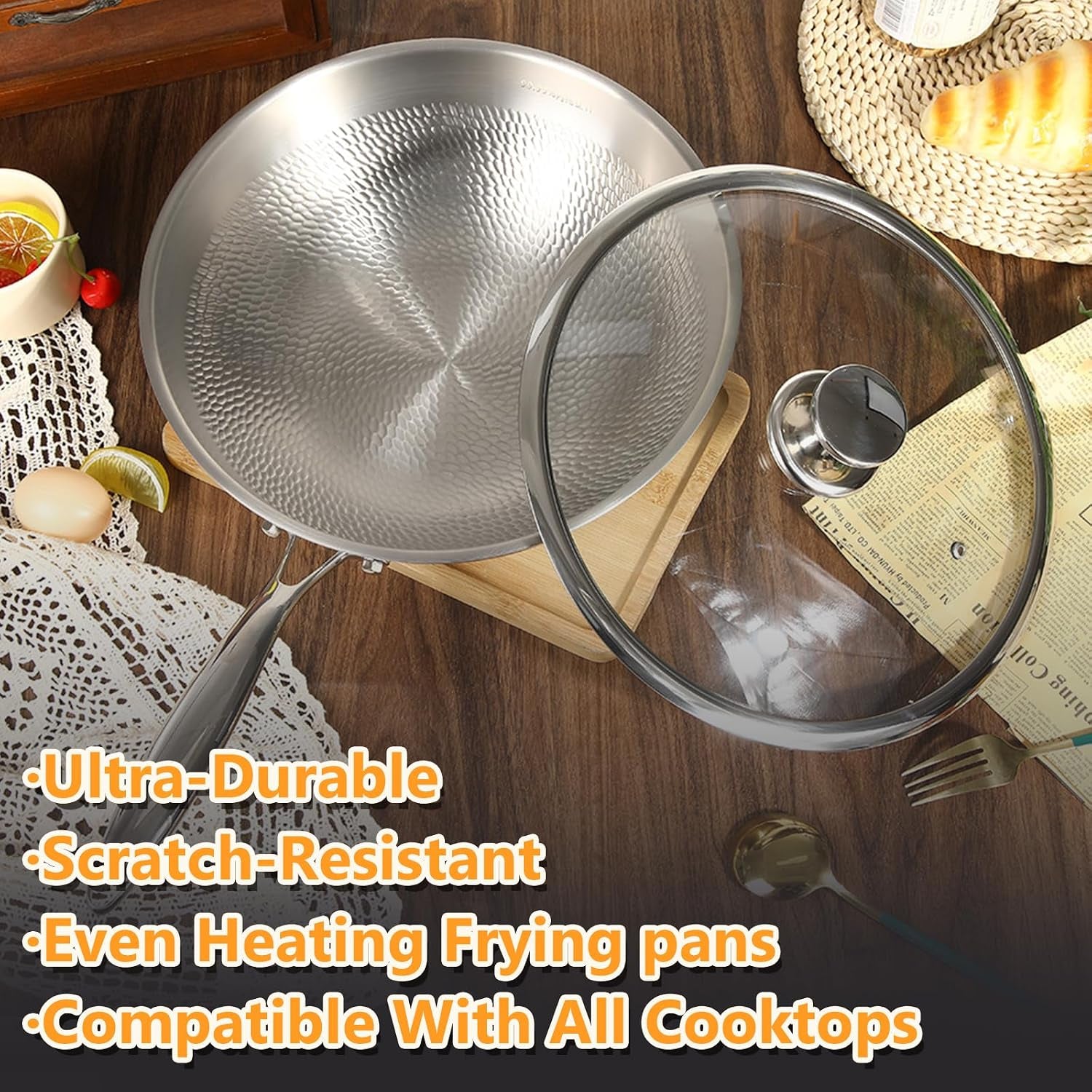 titanium-hammered-wok-pure-2026-upgrade-frying-pans-nonstick-non-stick-wok-durable-scratch-resistant-titanium-pans-for-cooking-compatible-with-all-cooktops-12-6in