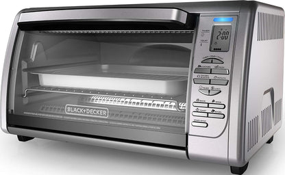 Black+Decker Countertop Convection Toaster Oven, 8 One-Touch Cooking Functions, Stainless Steel1
