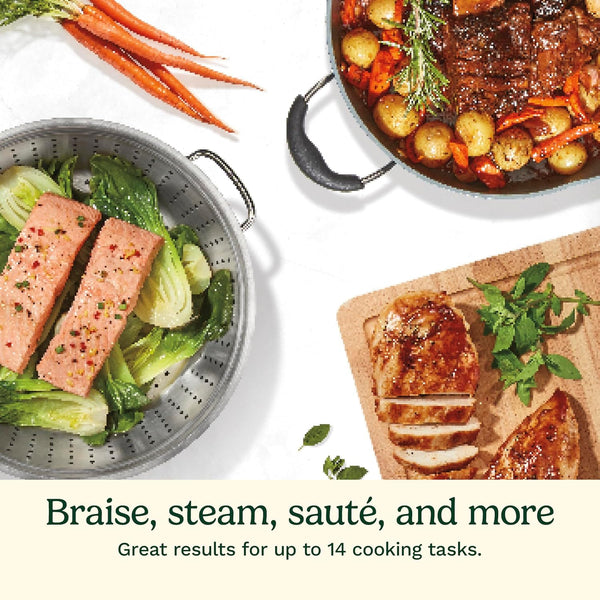 Preferred Pan 4-Pc Set - Nouveau Navy (4.5 Qt. Multi-Purpose Pan W/Cover, Steamer, Slotted Turner)5