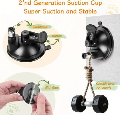 Cat Wand Toy, Interactive Kitten Feather Toys Self Play, Cat Teaser for Indoor Cats Reusable Suction Cup Toys for Indoor Cats Kittens Play Exercise5