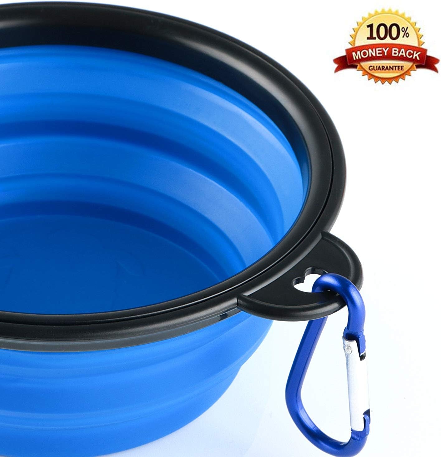collapsible-silicone-dog-bowls-3-pack-travel-pet-food-water-bowls-orange-green-blue-5-1-in-wide-2-1-in-tall-folds-to-0-5-in-holds-12-oz-water-or-1-5-cups-food-includes-id-tag