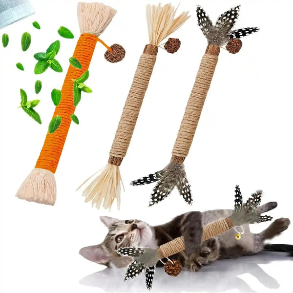 3 Pack Silvervine Cat Chew Sticks - Natural Kitten Toy for Cats1