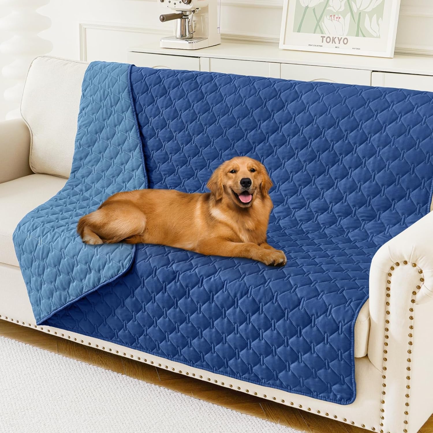smiry-waterproof-dog-bed-cover-reversible-pet-blanket-for-sofa-couch-soft-washable-dog-blanket-leakproof-couch-cover-for-dogs-cats-furniture-protection-52x82-grey-dark-grey