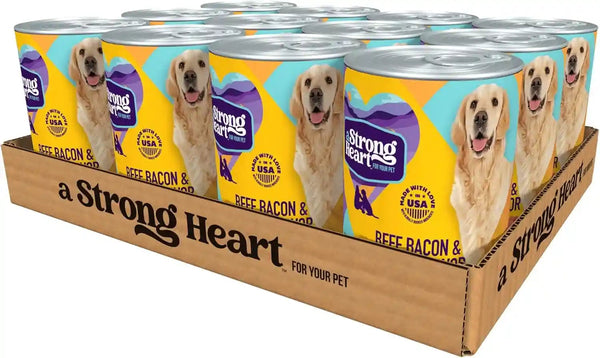 A Strong Heart Wet Dog Food, Cuts in Gravy with Beef — 13.2 Oz Cans (Pack of 12), Complete & Balanced, All Life Stages, Made in USA19