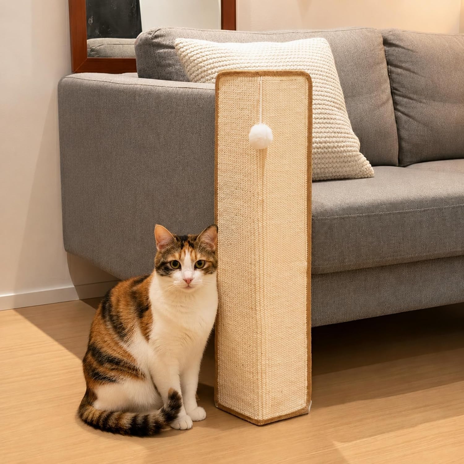 petkaray-27-9-cat-scratching-post-for-couch-corner-furniture-protector-under-furniture-cat-scratcher-natural-sisal-scratch-pad-anti-scratch-couch-protector-for-indoor-cats-with-toy-ball