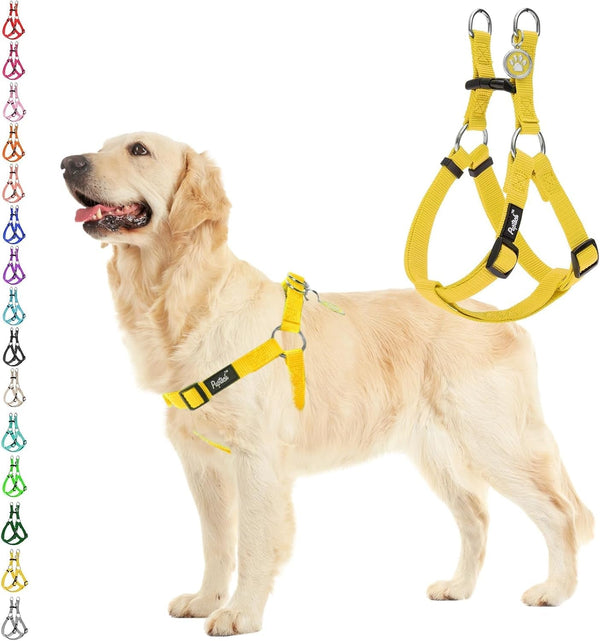 PUPTECK No Pull Dog Harness Soft Adjustable Basic Nylon Step in Puppy Vest Outdoor Walking with ID Tag22