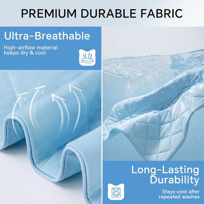 Luciphia Q-MAX>0.4 Cooling Dog Blanket Breathable Cold Pet Puppy Blue,29X40 | Silky Soft Self-Cooling; Summer Calming Mat; Easy Clean Washable; Lightweight Couch Protector for Dogs, Cats, and Puppies.5