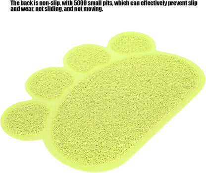 Cat Litter Tray, PVC Dog Mat Antislip Shape Pet Puppy Non Slip Box Liners Feeding Bowl Placemat Supplies for Cats and Dogs (Claw Shape)8