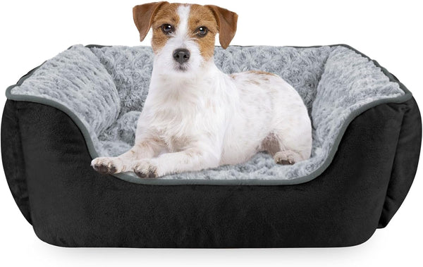 JOEJOY Rectangle Dog Bed for Large Medium Small Dogs - Washable Orthopedic Sofa Bed, Soft Breathable Puppy & Pet Cuddler, Durable Calming Dog Bed with Anti-Slip Bottom, Multiple Sizes, Beige8