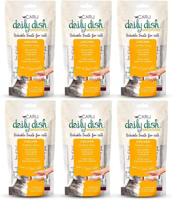 CARU - Daily Dish Tuna Flavored Cat Smoothies - 0.5Oz Tubes - 4 Pack12