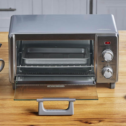 BLACK+DECKER 4-Slice Air Fry Toaster Oven, 5-In-1 Countertop Oven | Air Fry, Bake, Broil, Toast and Keep Warm with Eventoast Technology and Room for a 9-Inch Pizza.10