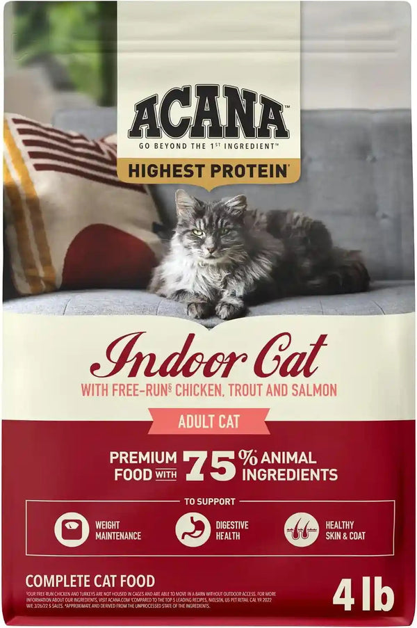 ACANA Dry Cat Food for Indoor Cats Indoor Entrée Chicken Turkey, 4Lb Bag | Includes Probiotics, Digestive Health, Weight Management, Free-Run Poultry, World'S Finest Ingredients13