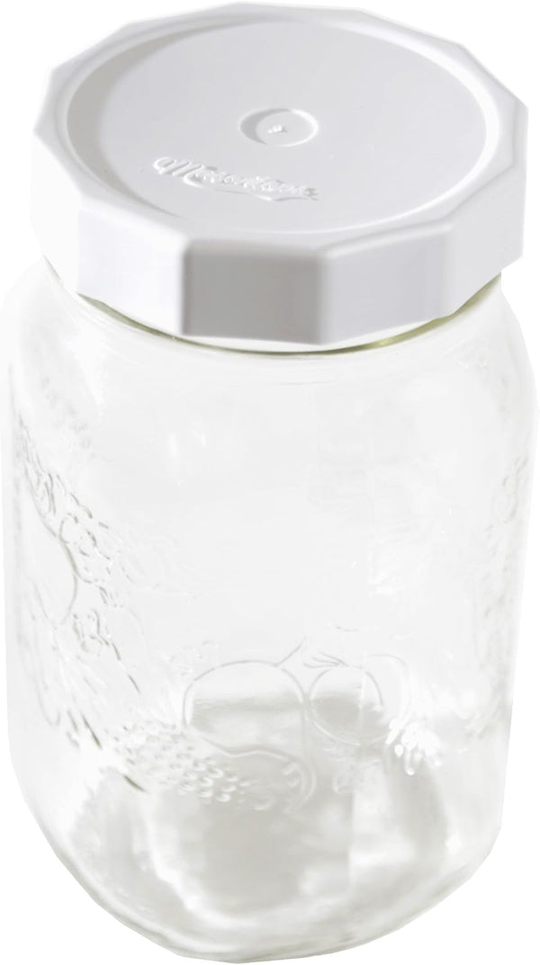 Tough Tops - Ball Wide Mouth Mason Jar Lids Plastic Leakproof - Bpa-Free White Plastic Mason Jar Lids - Reusable Dry Canning Lids Fit Ball Jars (Ball Mason Jars Not Included)8