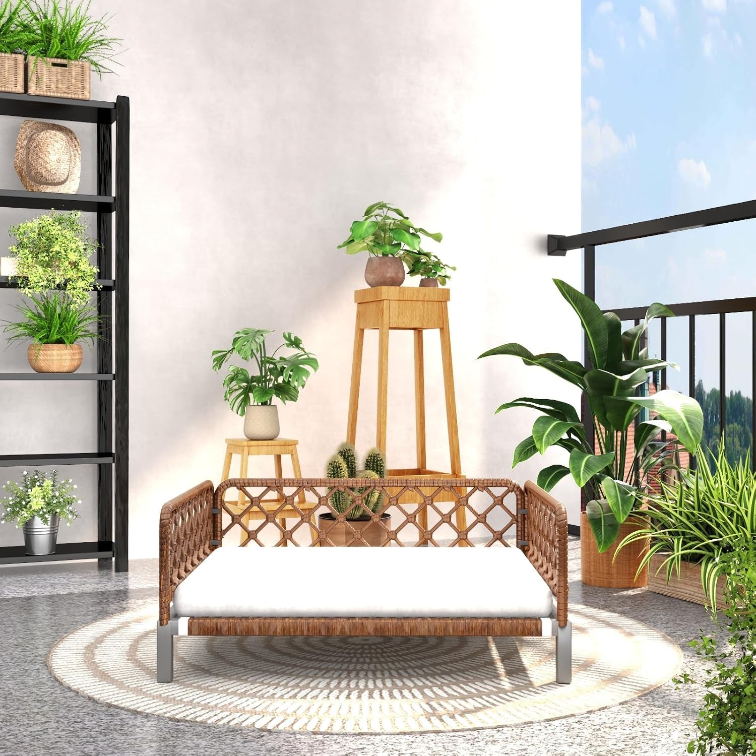 small-dog-bed-waterproof-elevated-dog-couch-with-washable-removable-white-cushion-boho-rattan-dark-brown-wicker-orthopedic-pet-sofa-for-outdoor-indoor