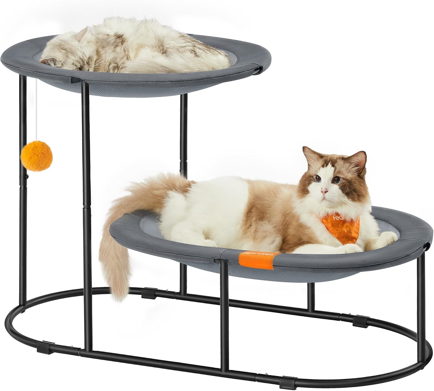 feandrea-2-tier-elevated-cat-hammock-bed-breathable-furniture-for-multi-cat-households-indoor-and-outdoor-with-removable-washable-mesh-steel-frame-for-summer-dove-gray-upcb012g01
