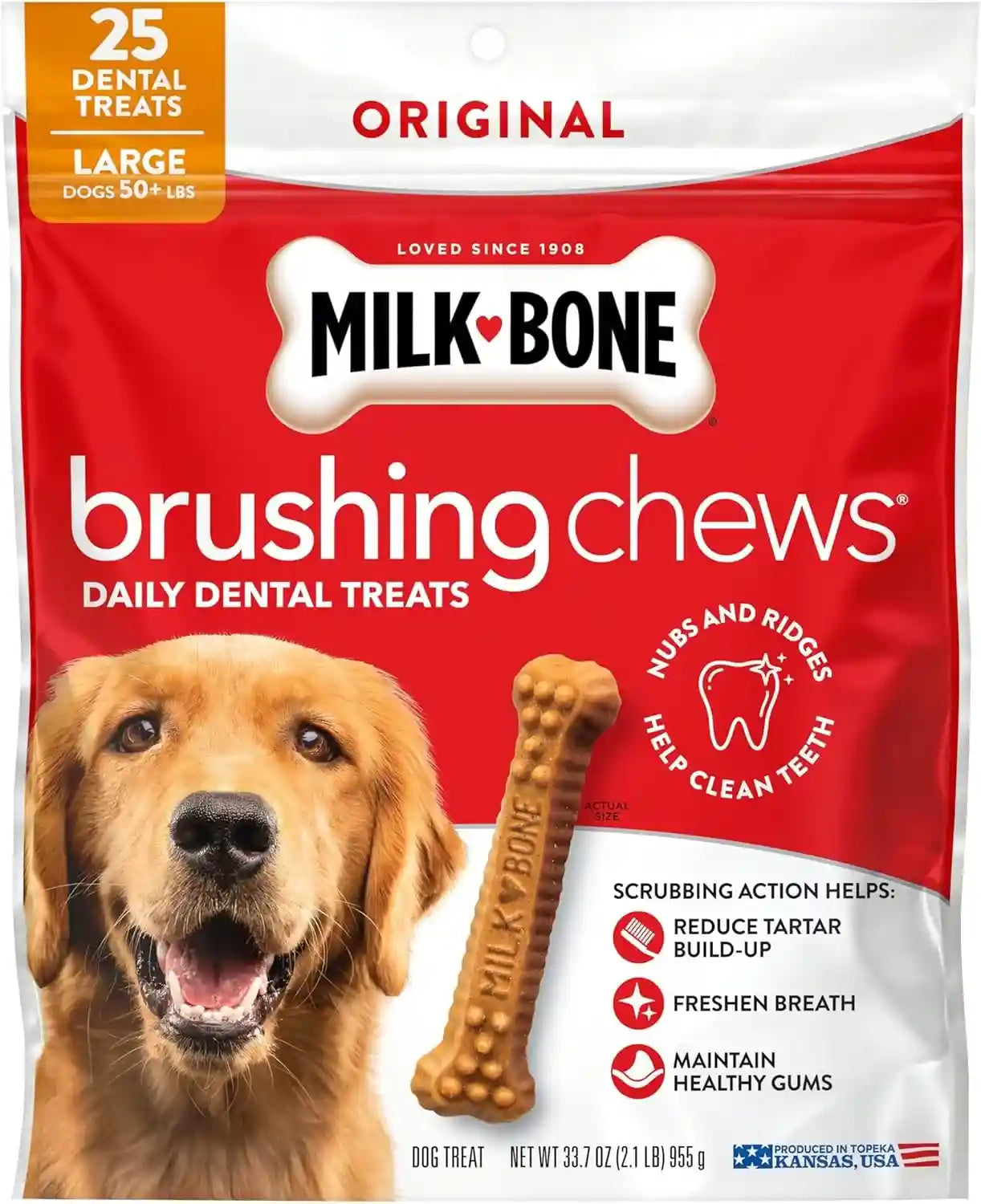 milk-bone-brushing-chews-large-daily-dental-dog-treats-33-7-oz-bag-25-treats-chicken-flavored-vohc-accepted-dental-chews-helps-clean-teeth-and-freshen-breath-for-large-dogs-50-lbs-and-up