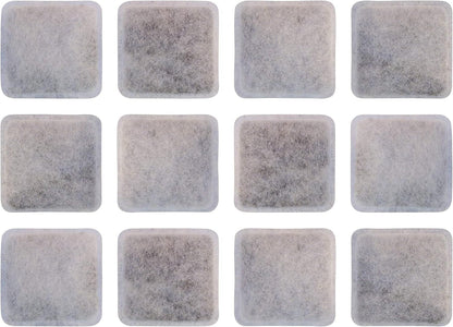 PET Standard Charcoal Filters for Petmate Replendish & Mason, 12-Pack | Compatible with Petmate Replendish and Mason Gravity Waterers. Includes 12 Charcoal Filters and 2 Filter Straps.1