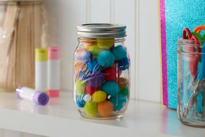 Glass Mason Jar, Regular Mouth, Pint Size, 16 OZ (Pack of 3)4