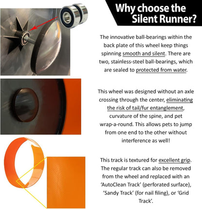 Silent Runner 12" Regular | Wheel + Cage Attachment | Sugar Gliders, Hamsters, Rats5