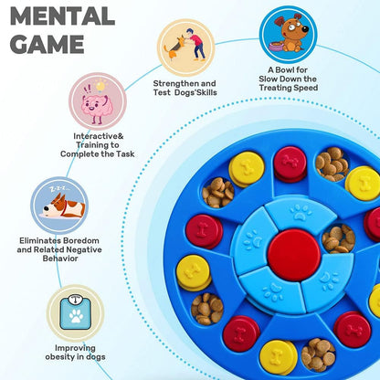 Dog Puzzle Toys Interactive Toy for Puppy IQ Stimulation &Treat Training Games Treat Dispenser for Smart Dogs, Puppy &Cats Fun Feeding (Level 1-3)3