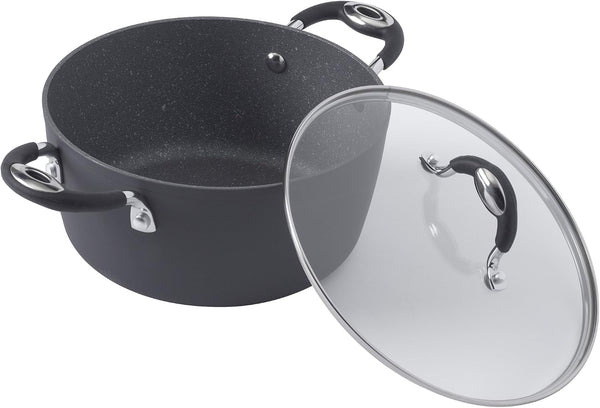 Impact 10-Piece Textured Aluminum Cookware Set with Pots, Pans, and Dutch Oven, Nonstick Pots and Pans Set for Kitchen, Gray10
