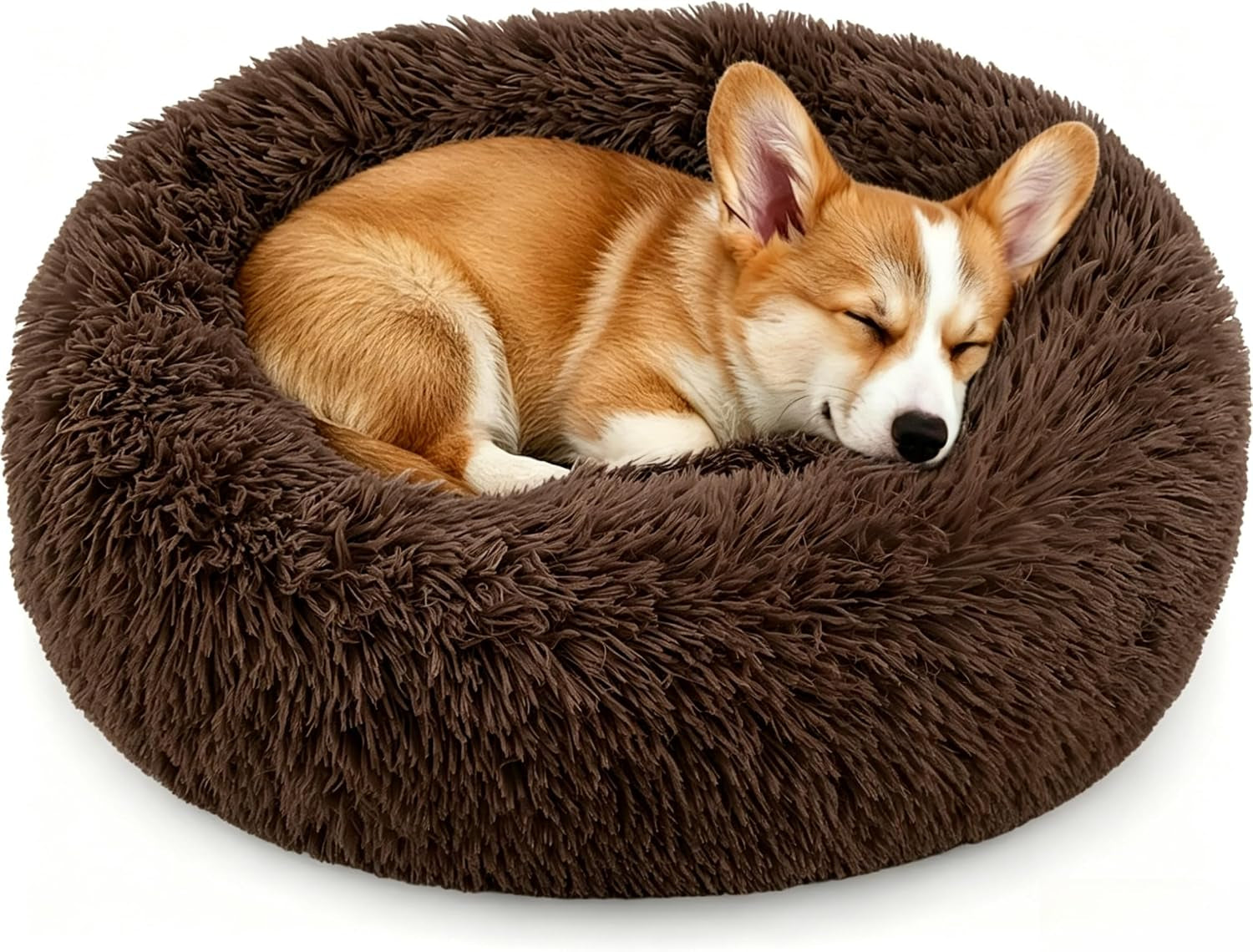 calming-donut-dog-and-cat-bed-for-indoor-cats-anti-anxiety-round-fluffy-soft-washable-small-pet-bed-for-puppy-and-kitten-warming-comfortable-luxury-anti-slip-waterproof-mute-base-20in-gray