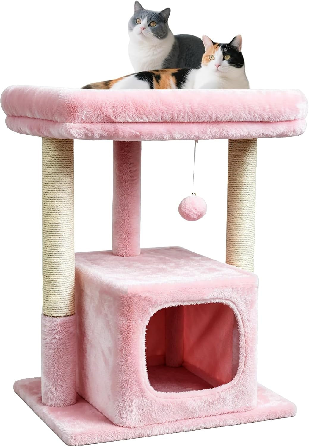 syandlvy-27-cat-tree-for-indoor-cats-activity-tower-with-scratching-posts-modern-kitten-condo-with-plush-perch-hanging-ball-for-play-beige