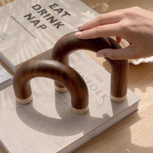Wood Arch Decorative Objects - Book Shelf Decor Aesthetic, Modern Coffee Table Decor, Home Décor Accents, Wood Sculpture, Shelf Decorations, Bookshelf Decorations, Bookcase Decorative Items7