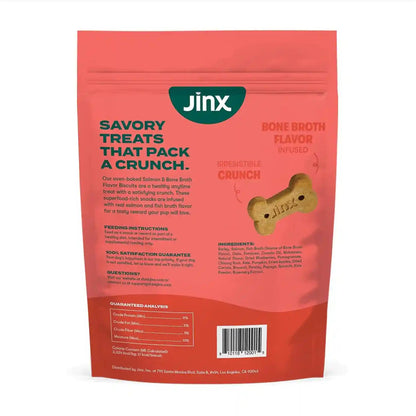 Jinx Dog Biscuits, Oven-Baked Dog Treats with Salmon Bone Broth, 16Oz | 1-Pack Crunchy & Healthy Dog Treat, Superfood-Rich with Real Salmon, Dog Cookies for Puppies, Adults & Senior Dogs9