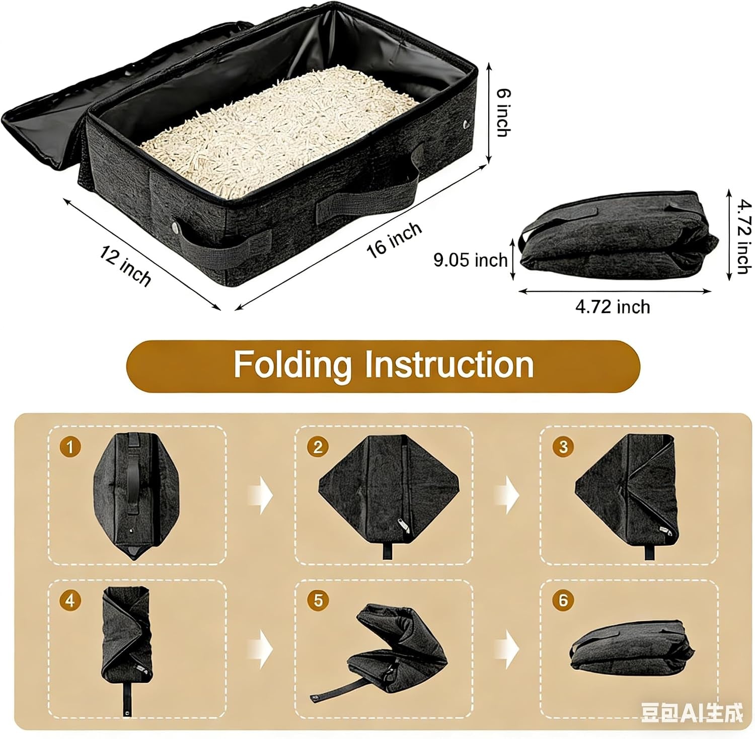 portable-cat-litter-box-with-lid-16-12-6-inches-black-foldable-ease-of-use-non-leaking-easy-to-take-lightweight-for-outdoor-camping-traveling-zipper-lock