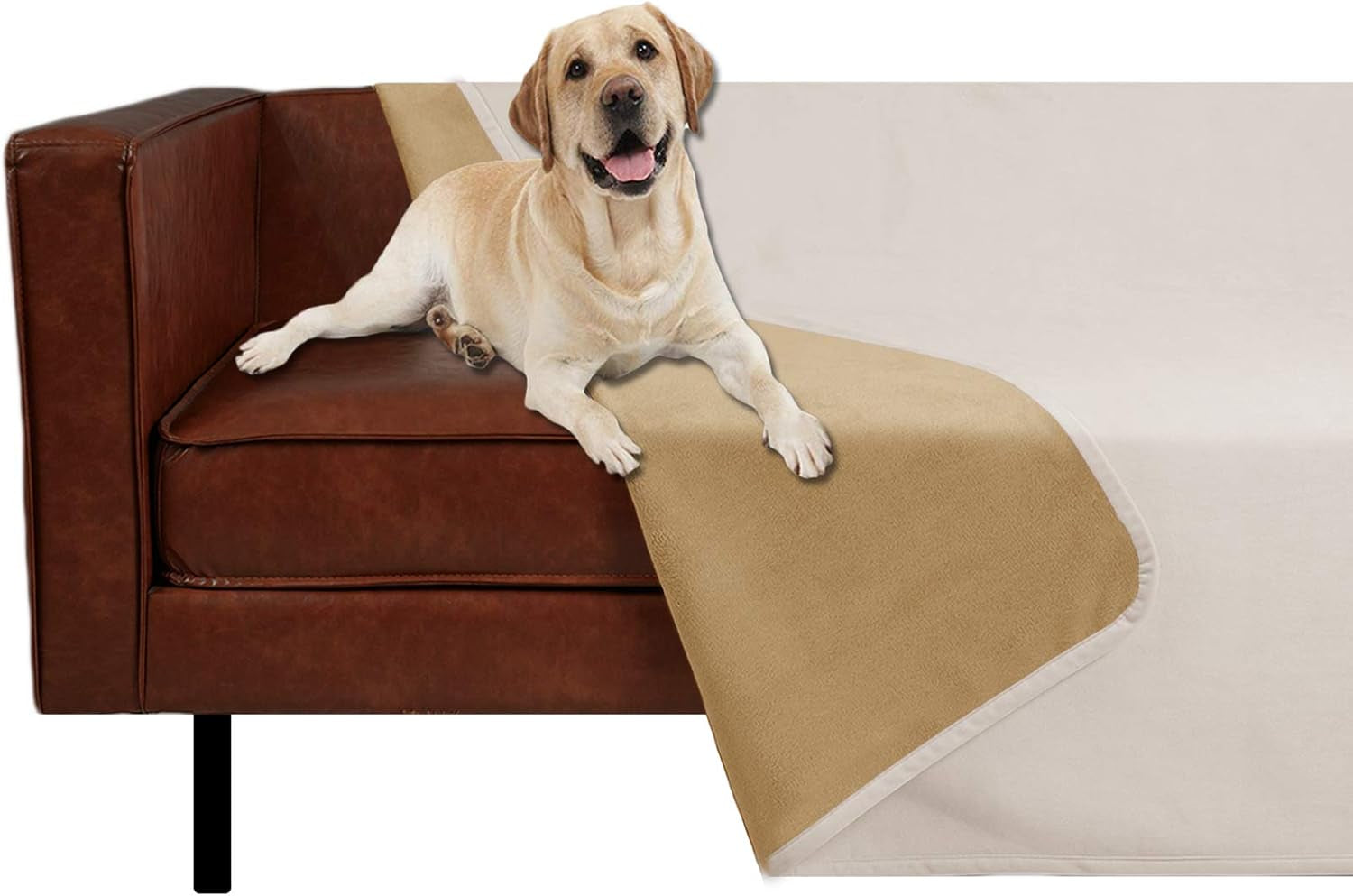 ameritex-pet-bed-blanket-reversible-100-waterproof-velvet-super-soft-for-sofa-and-bed-82x102-inches-cream-sand